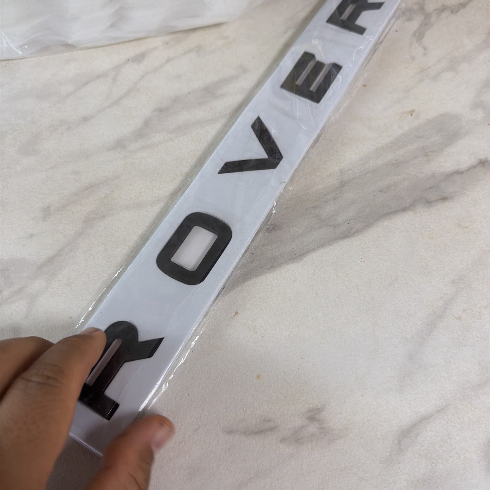 ROVER ONLY 3D Glossy BLACK Car Emblem for Front Hood Trunk lid Rear ABS Material - Image 2