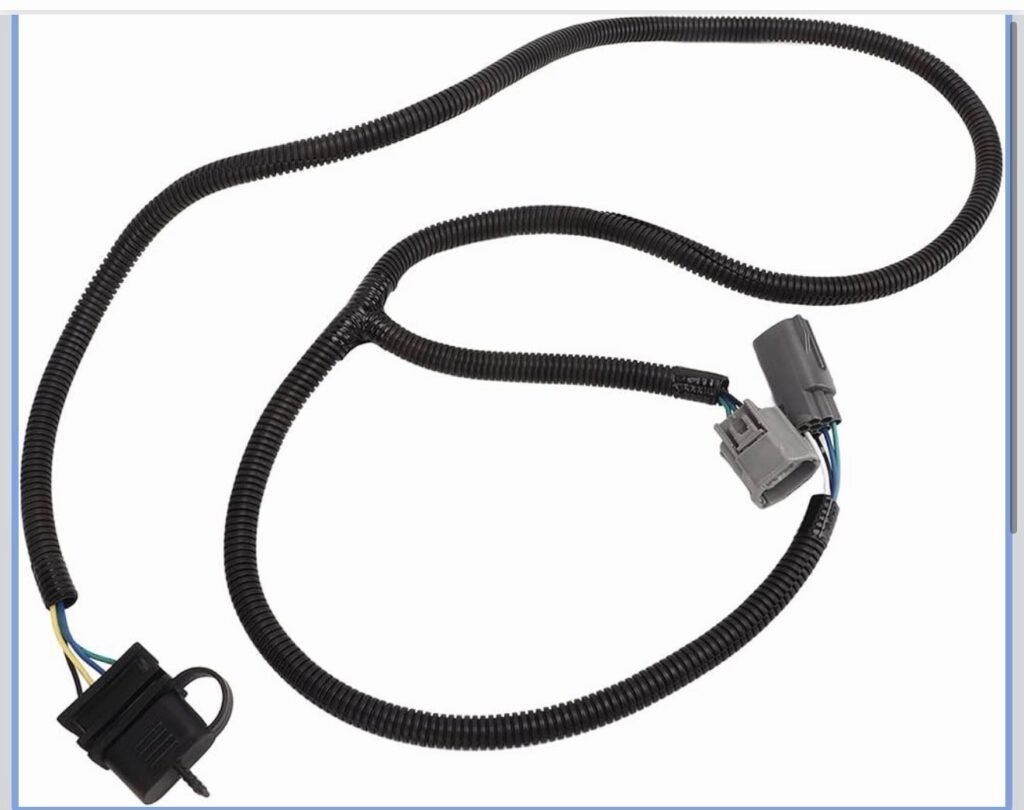 MECMO 4-Pin Trailer Wiring Harness Jeep Wrangler JK JKU 2007-2018, Tow Hitch