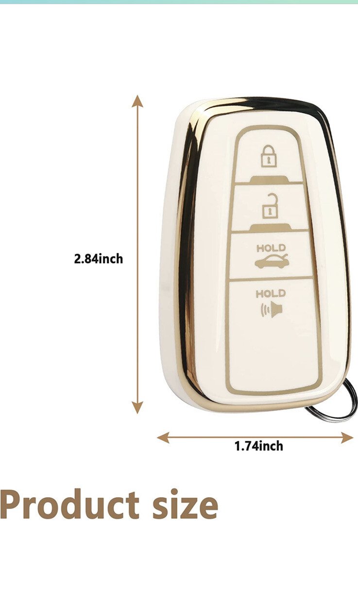 50 pieces TPU Remote Key Cover Case Fob 4 button Camry RAV4 Prius C-HR wholesale - Image 3