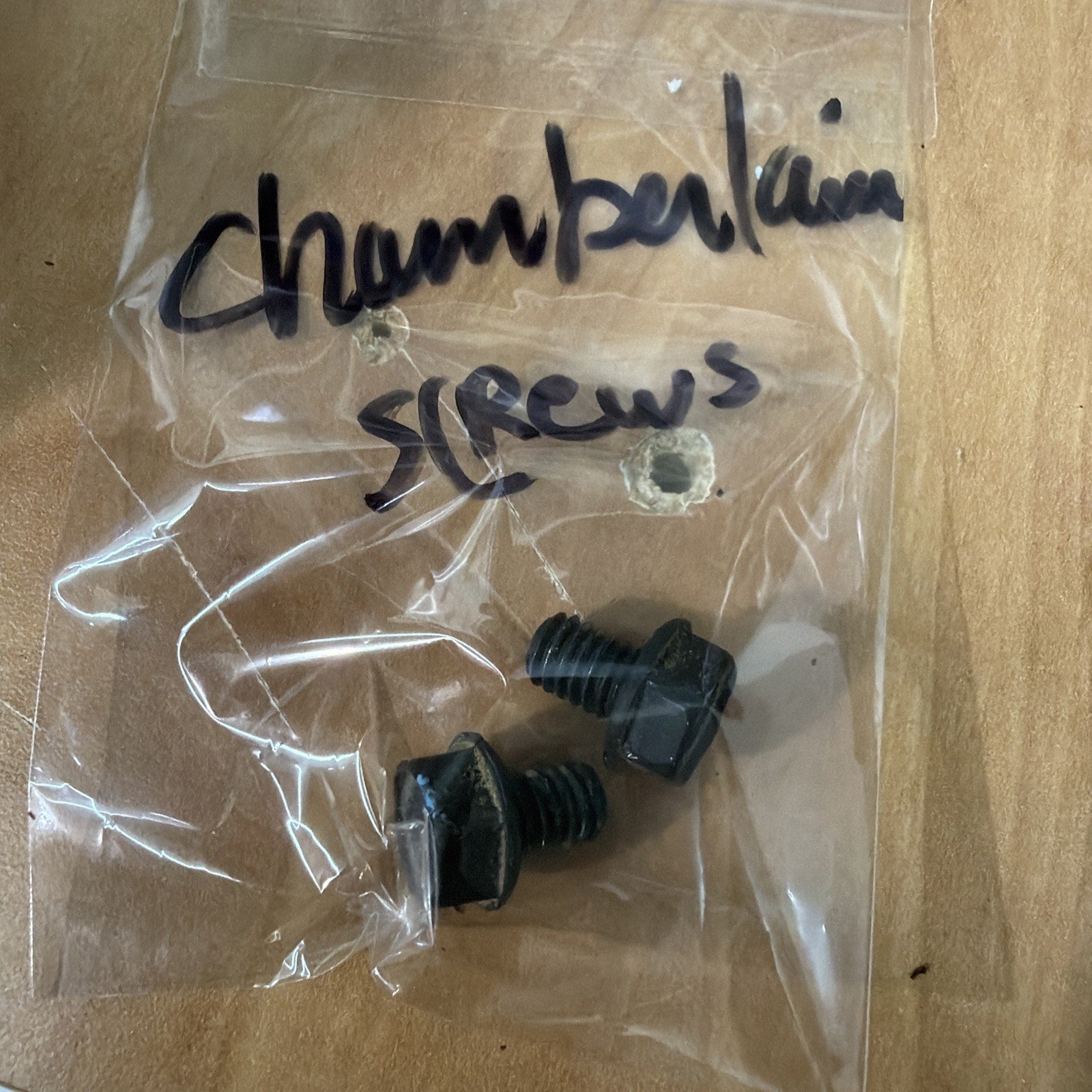 2 Screws Genuine Used Chamberlain Liftmaster motor Rail track Opener Bolt Screws