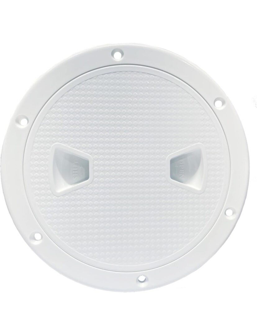 6 Inch White Boat Hatch Round Non-Slip Inspection Hatch for Boat Yacht Truck RV