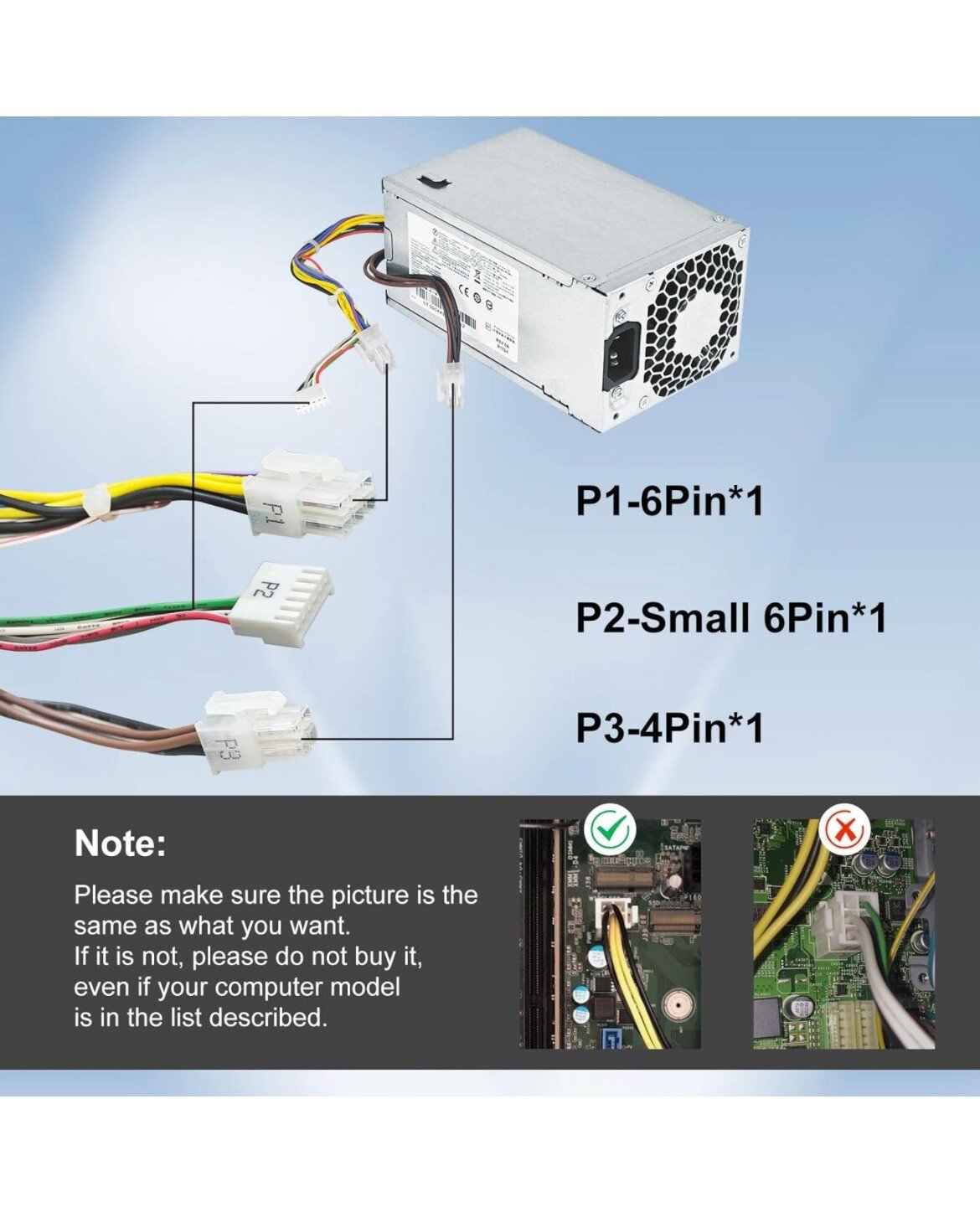 Upgraded PS-4241-1HA 240W Power Supply Comp W HP ProDesk 400 600 800 702307-001 - Image 3