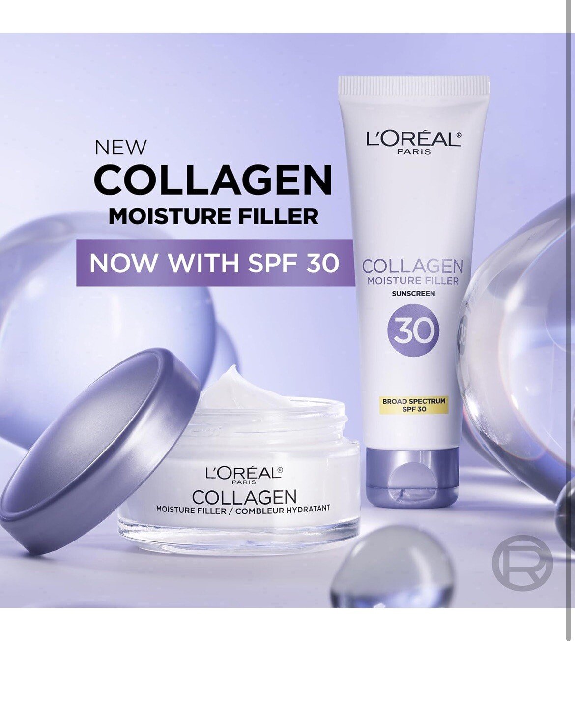 2pc L’Oreal Paris Collagen Daily Face Moisturizer For Wrinkles Cream 1.7Oz NO BX - Image 2