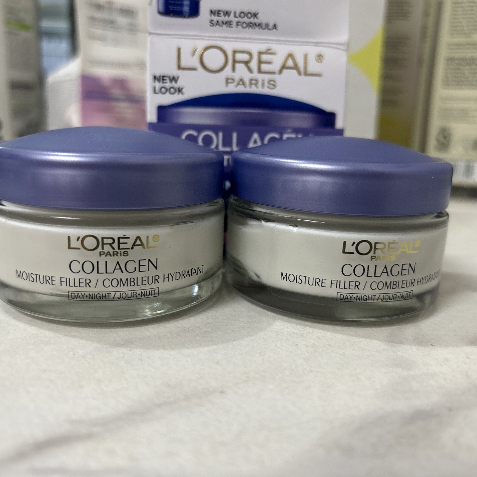 2pc L’Oreal Paris Collagen Daily Face Moisturizer For Wrinkles Cream 1.7Oz NO BX - Image 4