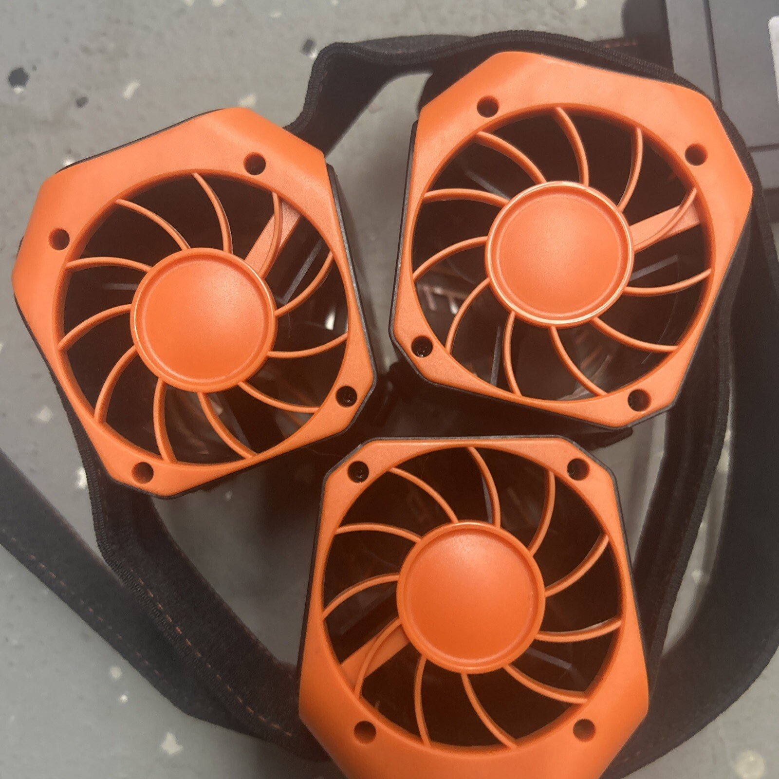 3 Fans Wearable Waist 12000mAh Rechargeable Belt Clip Fan Sz M FL-210 Powerful