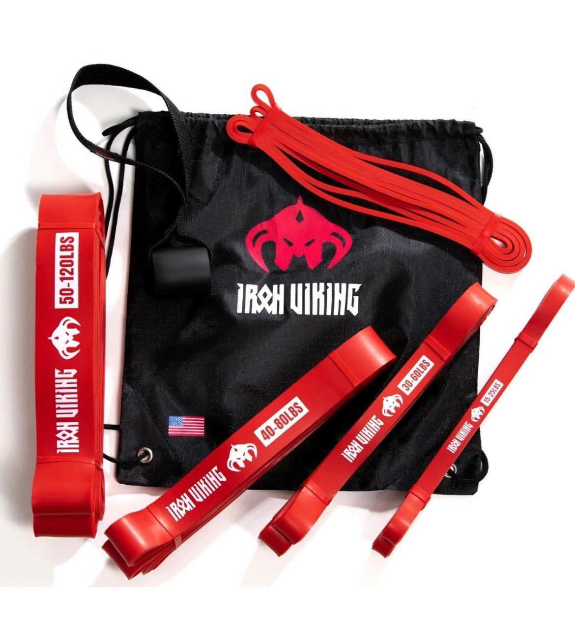 IRON VIKING 5 Resistance bands for working out Exercise Workout Up To 120 Lbs
