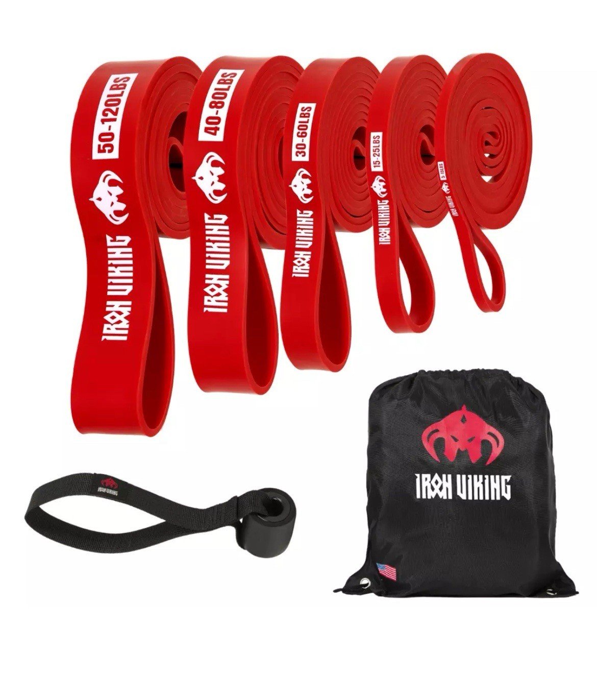 IRON VIKING 5 Resistance bands for working out Exercise Workout Up To 120 Lbs - Image 3