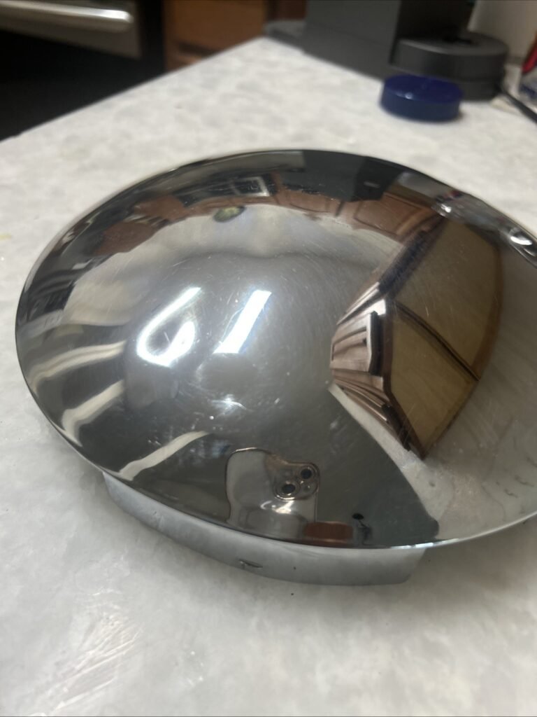 RoadPro RPFHC6N Chrome Plated 8.5" Steel Rounded Top Front Hubcap