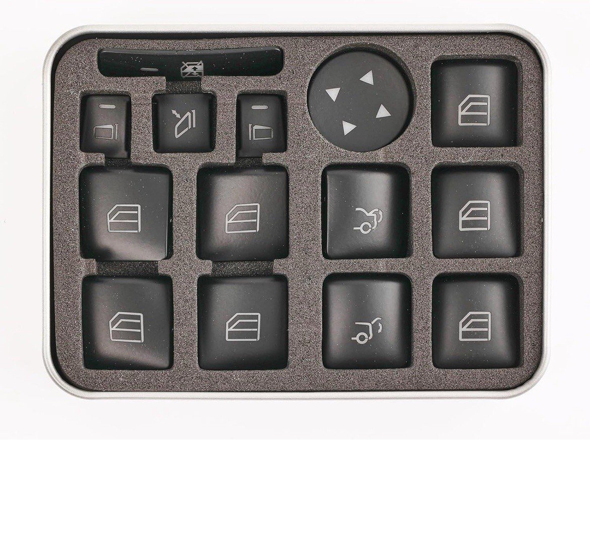 Black For Mercedes Benz E C-Class GLK Armrest Window Switch Button Trim GLA CLA